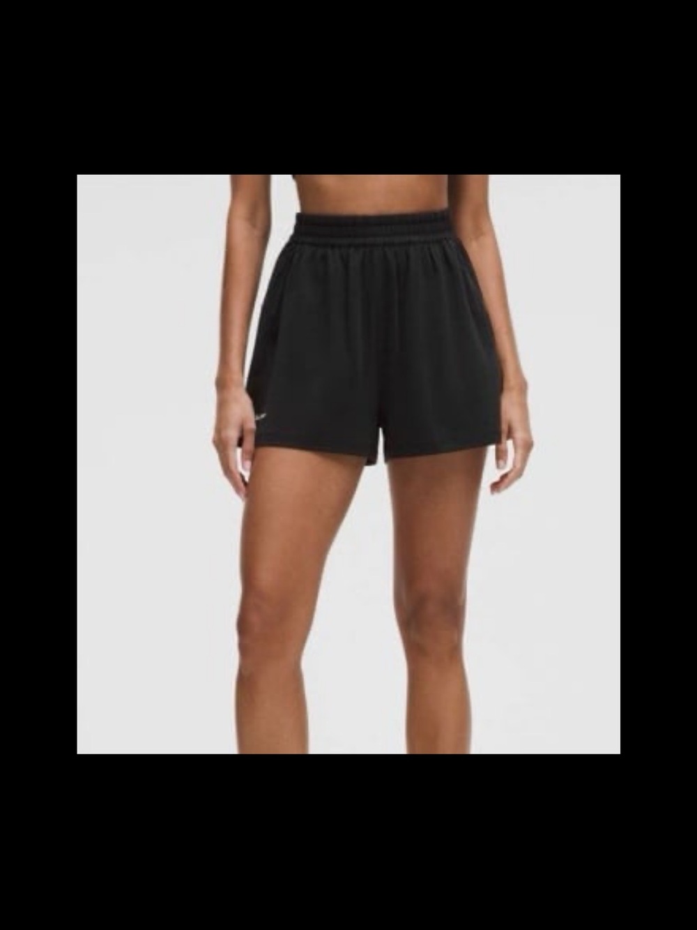 NWT Lululemon Jersey Training Super-High-Rise Lined Short 2" Black Size XL